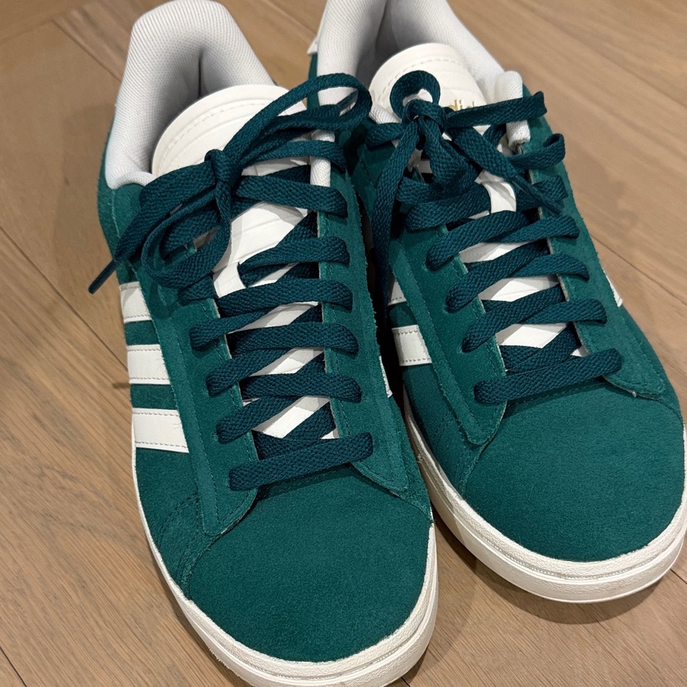 Adidas Teal and White Classic Sneakers
